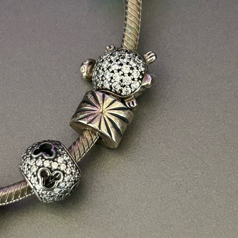 Pandora Charm Bracelet Loving Mother Disney Mickey Mouse Sea Turtle View 4